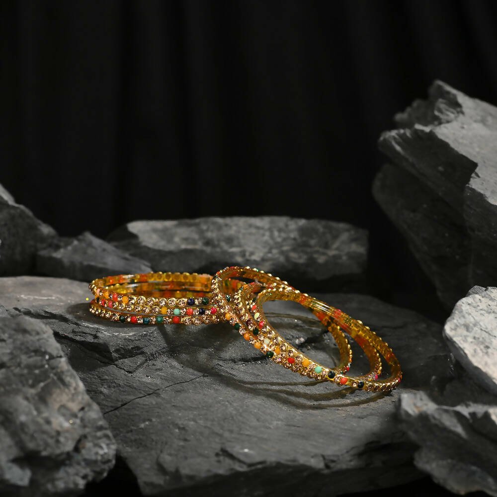 Afast Elegant Bridal & Wedding Party Fashion Bangle/Kada Set, Multi, Glass, Pack Of 12 Model No- A22 - Distacart