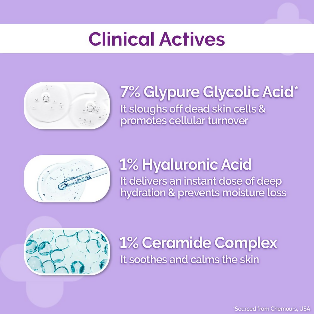 The Derma Co 7% Glycolic Acid Hydrating Toner With Glycolic Acid & Hyaluronic Acid For Gentle Exfoliation - Distacart