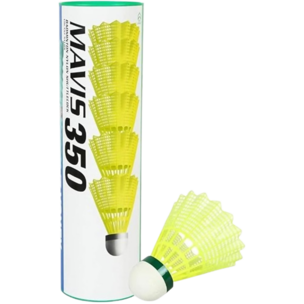 ‎YONEX Mavis 350 Green Cap Nylon Shuttlecock (Yellow) - Dista