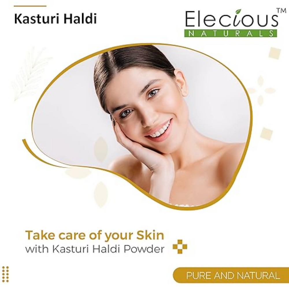 Elecious Kasturi Haldi Powder for Natural Finish face - Dista
