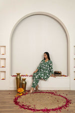 Thumbnail for Joban Fashion Green Hand Block Printed Cotton Co-Ord Set - Distacart