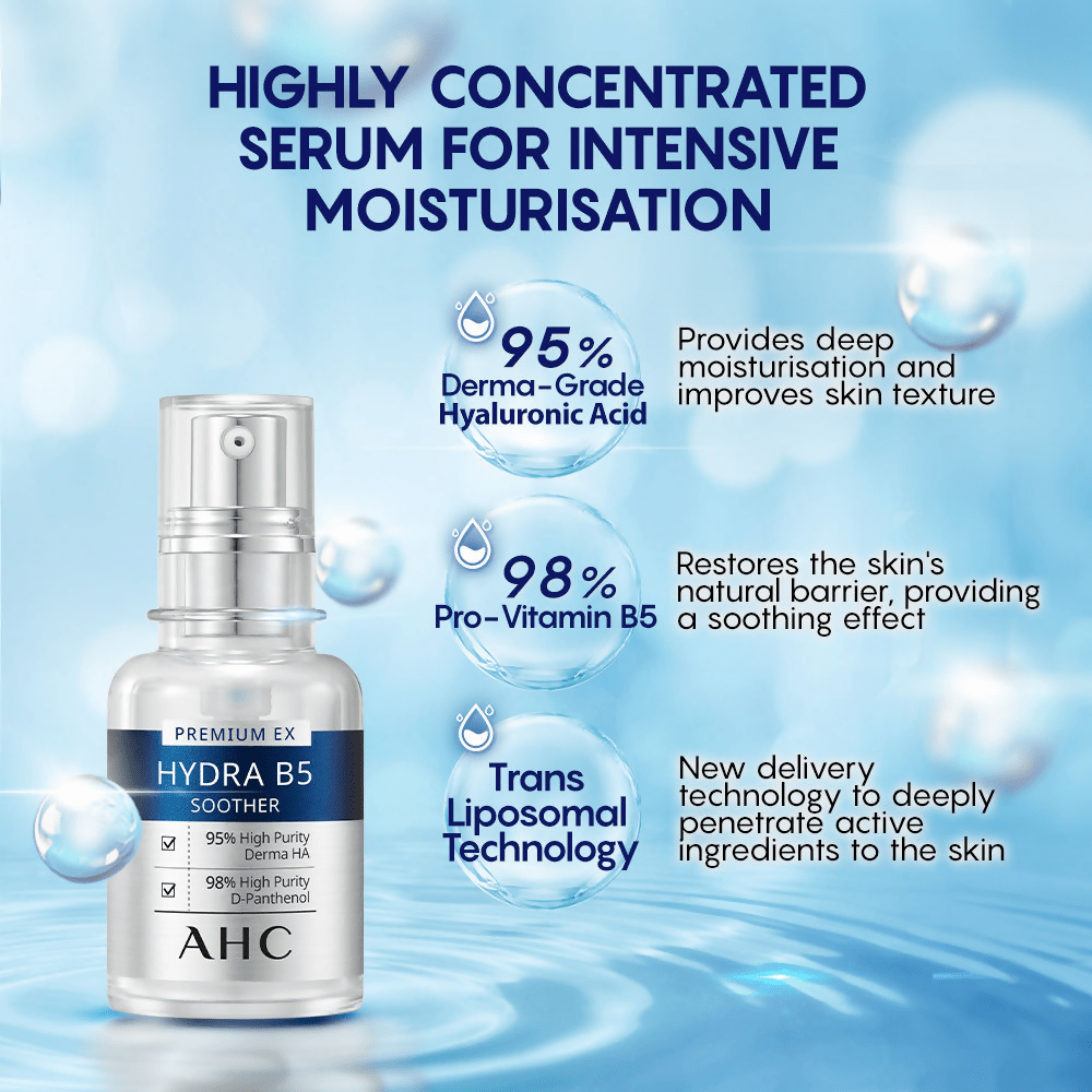 AHC Premium EX Hydra B5 Soother Hydrating Serum - Korean skincare - Distacart