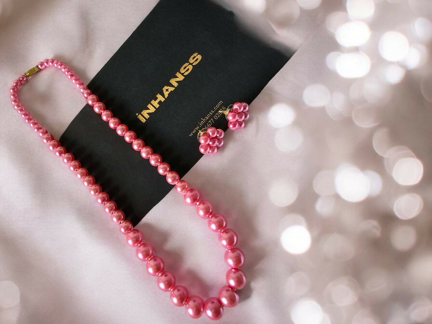 Inhanns Spectrum Everyday Pearl Sets - Single Strand - Pink - Distacart