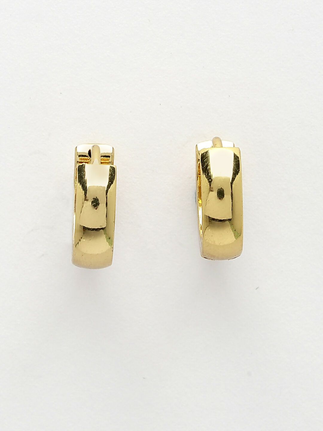NVR Men's Gold-Plated Stainless Steel Hoop Earrings - Distacart