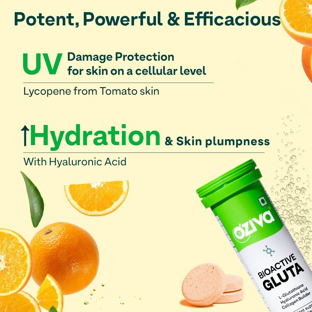 lv glutathione OZiva Bioactive Gluta Fizzy (L-Glutathione) Tablets Gluta White Shower Gel: general health Bottle Amount:3 Bottles This product comes in