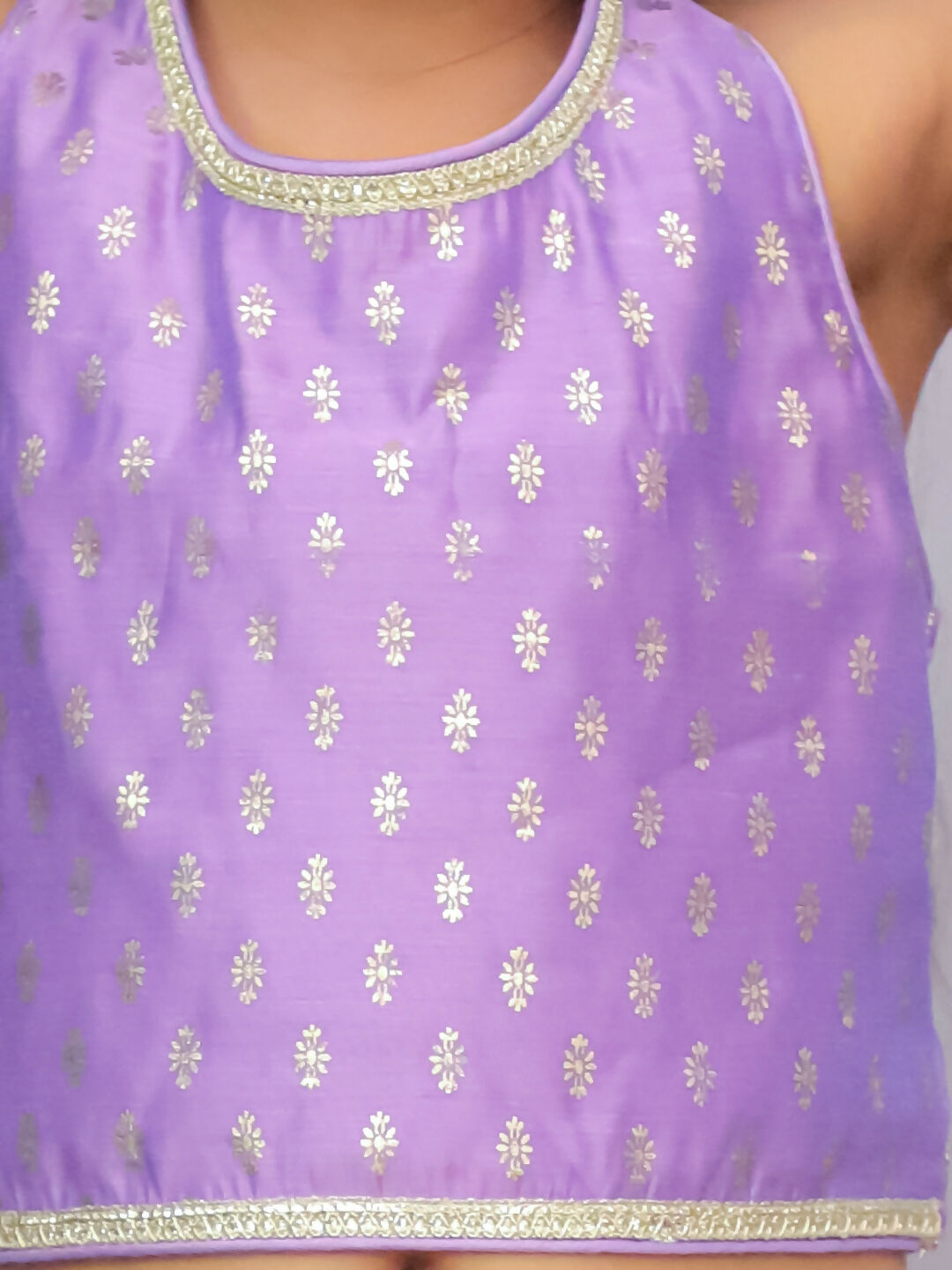 Lil Drama Mishti Purple Lehanga Choli Dupatta Set For Girls
