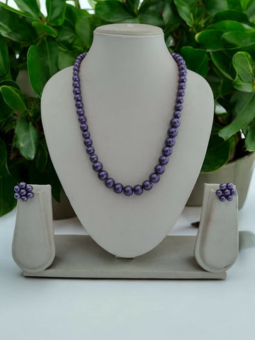 Inhanns Everyday Workwear Pearl Set (Double Layered Pearls) - Purpal - Distacart