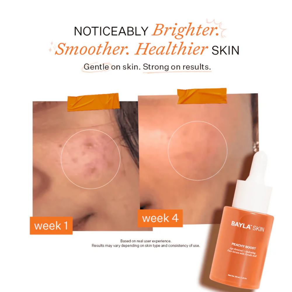 Bayla Skin Peach & 2% Alpha Arbutin Triple-Action Face Serum - Dista