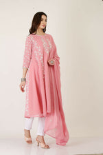 Thumbnail for Joban Fashion Pink Georgette Kurta Set