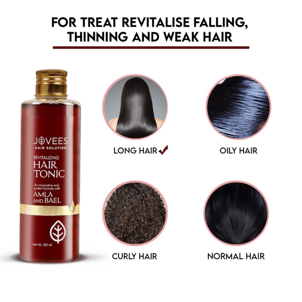 Jovees Revitalising Amla & Bael Hair Tonic For Long, Strong & Thick Hair - Distacart