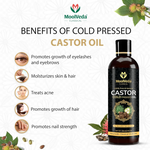 Thumbnail for Moolveda Pure Cold Pressed Castor Hair Oil For Hair Growth - Distacart