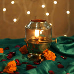 Thumbnail for Not Available Pure Brass Akhand Jyot Diya with Borosilicate Glass Cover - Dista