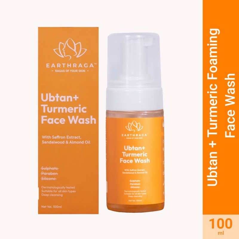 Earthraga Ubtan And Turmeric Foaming Face Wash - Distacart