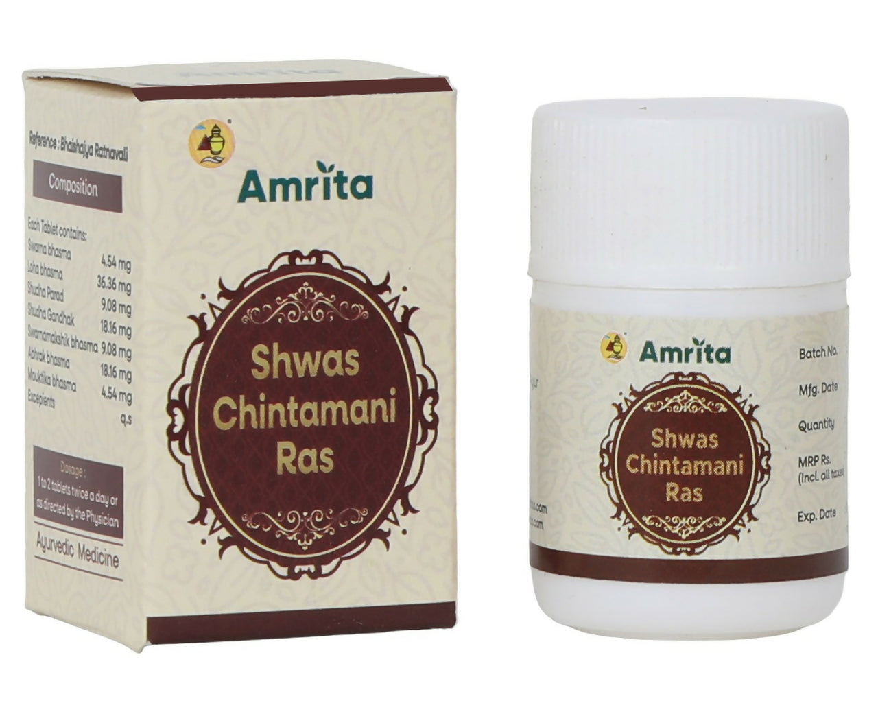 Amrita Shwas Chintamani Ras Tablets - Distacart