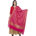 Thumbnail for A R Silk VNS Jaal Fancy Dupatta Color Rani Dupatta or Chunni