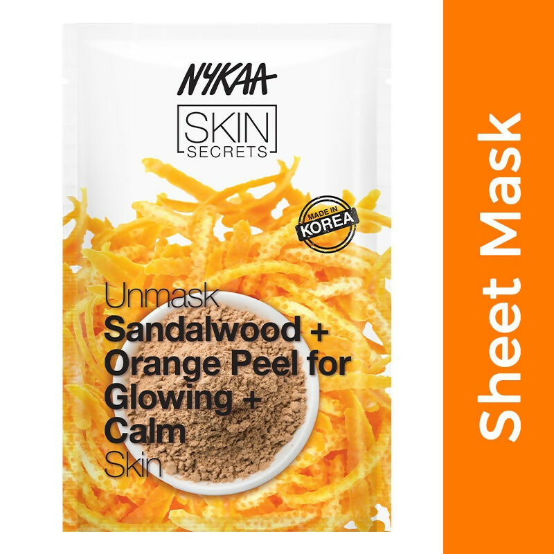 Nykaa Skin Secrets Indian Rituals Sandalwood + Orange Peel Sheet Mask For Glowing & Calm Skin - Distacart