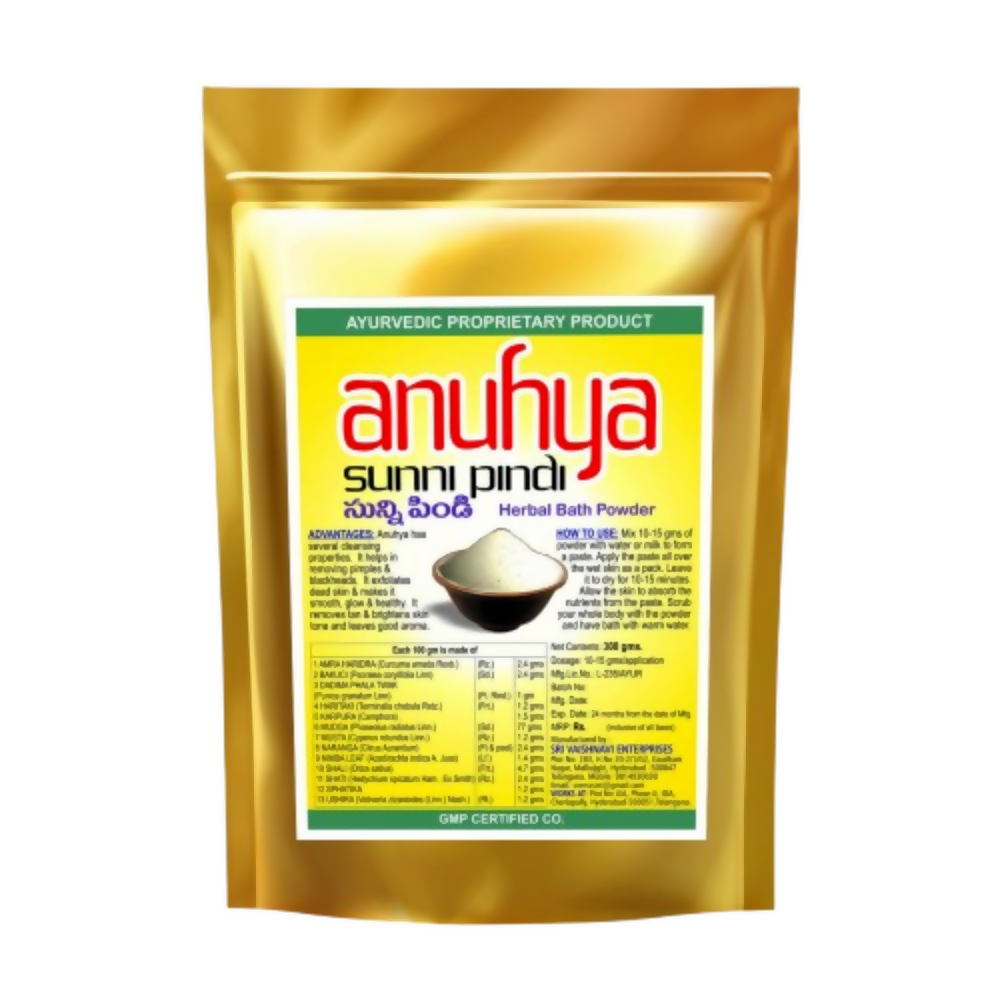 Anuhya Herbal Bath Natural Sunnipindi Powder - Distacart