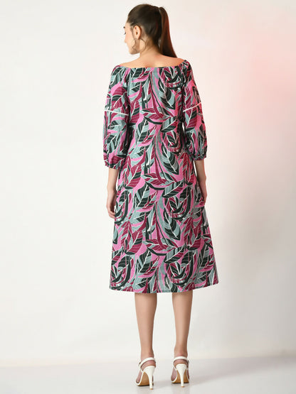 Myshka Women's Multi Printed Dress - Distacart