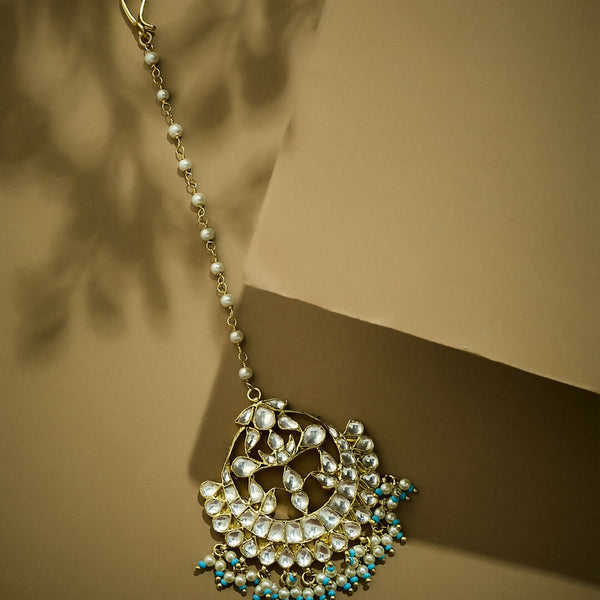 Nuyug 22k Gold Plated Crescent Maang Tikka