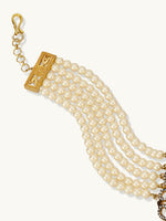 Thumbnail for Nuyug 22K Gold-Plated Cubic Zirconia Studded & Pearl Beaded Necklace Set