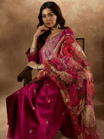 Thumbnail for Indo Era Women Floral Embroidered Regular Kurta with Trousers & With Dupatta