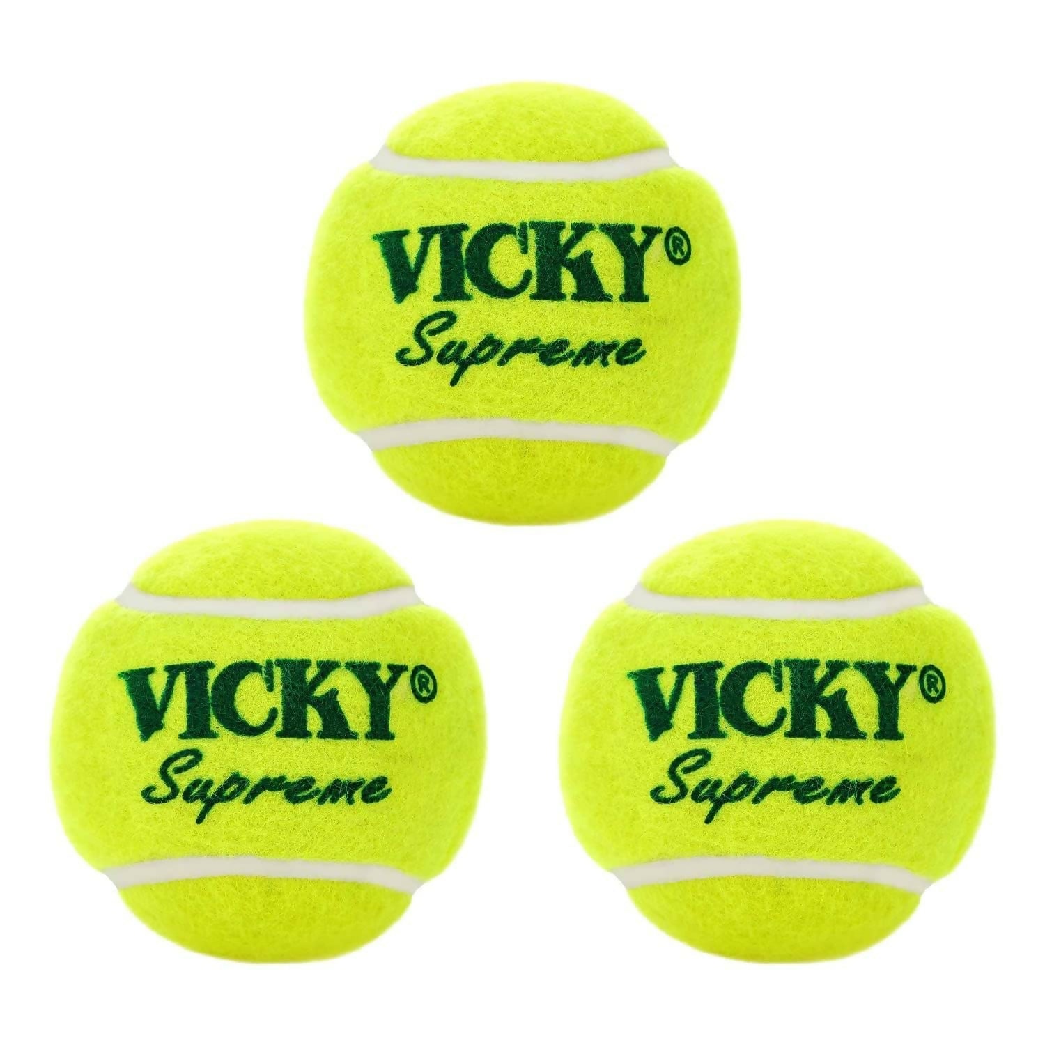 Vicky Supreme Yellow Tennis/Cricket Ball Heavy Multipurposeful Design & Durable Rubber Built - Distacart