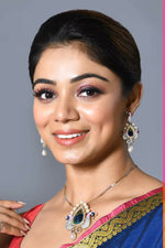 Thumbnail for Joban Fashion Women Golden White Multi Pendant Set With Earrings - Distacart