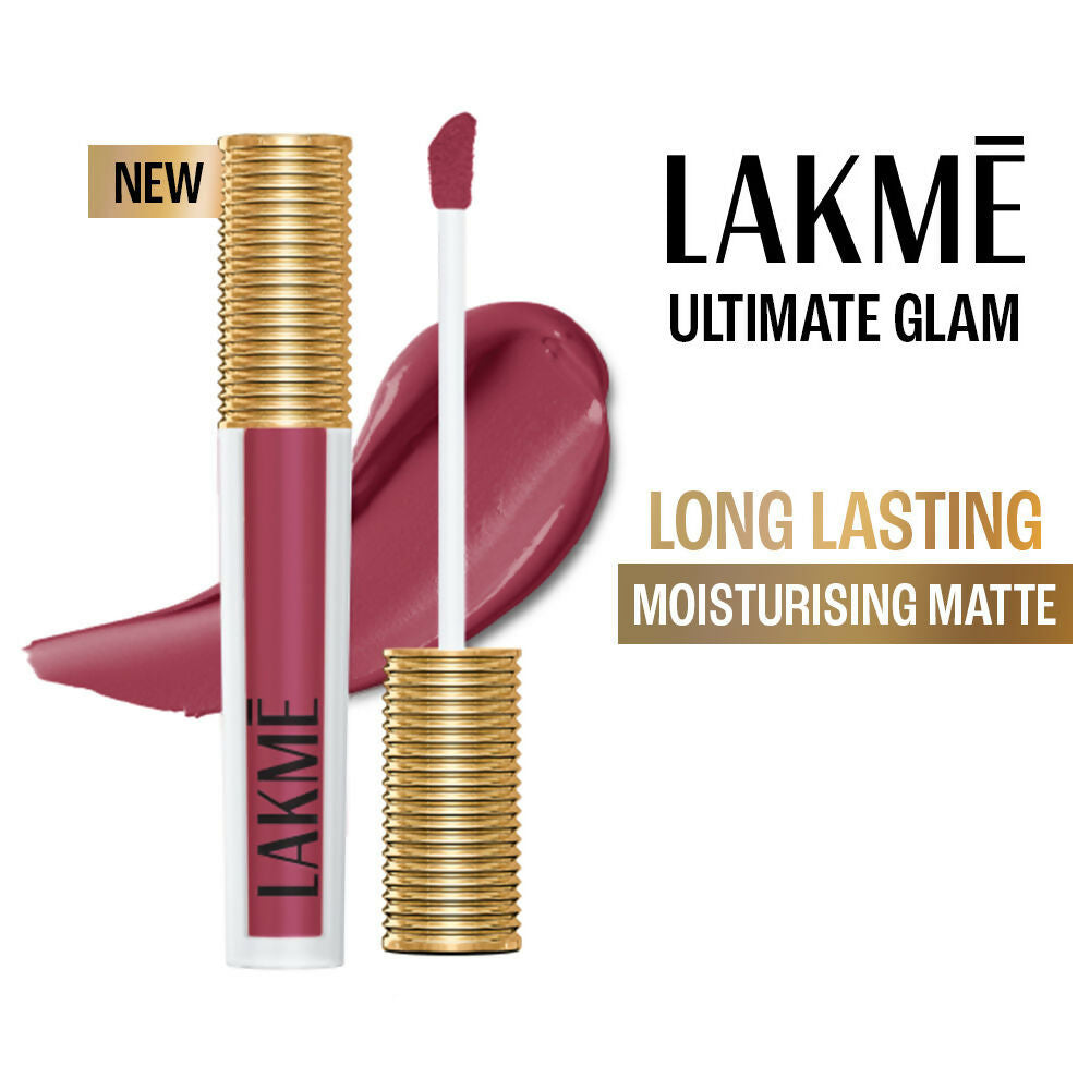 Lakme Ultimate Glam Matte Liquid Lipstick - Muave Party - Distacart