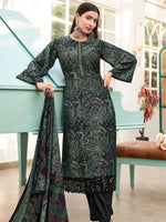 Thumbnail for Aastha Fashion Women's Green Velvet Digital Print with Resham Thread work Kurta with Trouser & Dupatta - Distacart