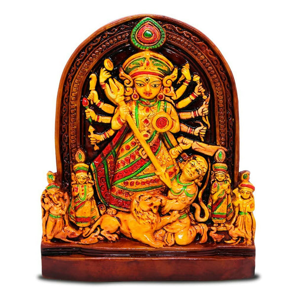 Rare Planet Stoneware Handpainted Maa Durga Standard - Distacart