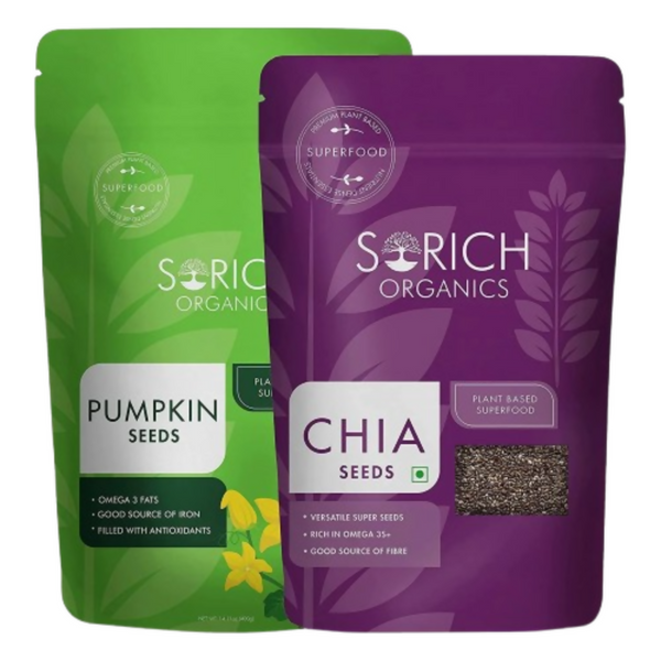 Sorich Organics Combo Pack of Chia and Pumpkin Seeds - Distacart