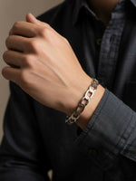 Thumbnail for NVR Men's Silver Plated Cuff Bracelet - Distacart