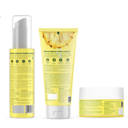 PLIX The Plant Fix Pineapple Depigmentation Regime With Toner, Cleanser & Moisturizer - Distacart