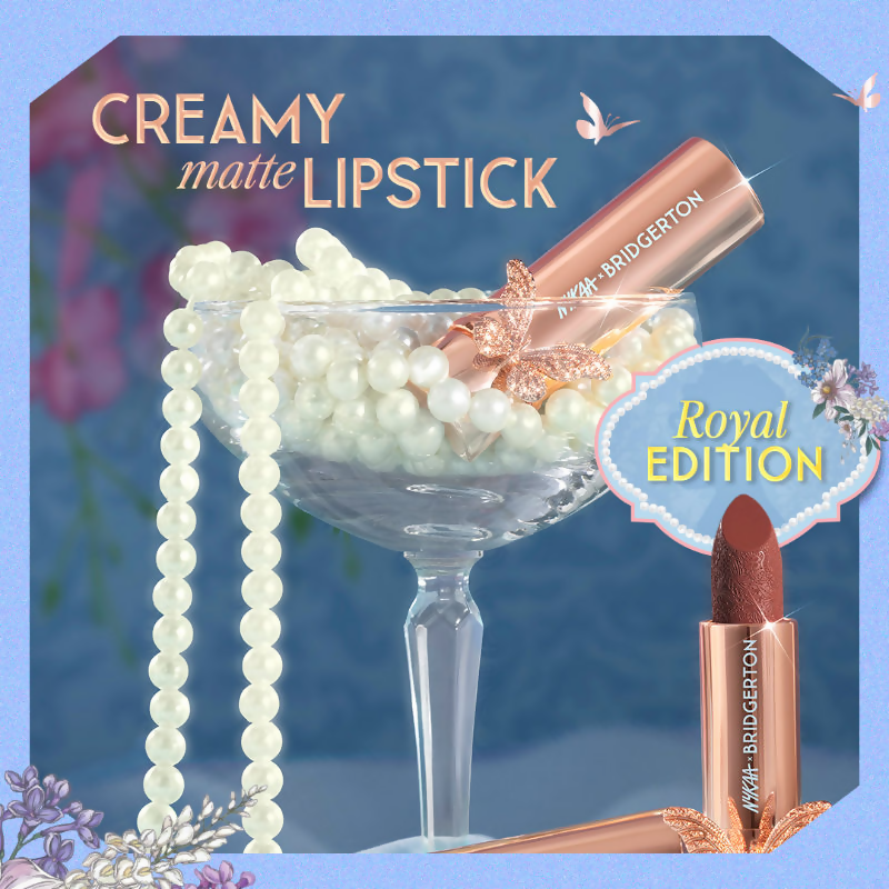 Nykaa Cosmetics X Bridgerton Creamy Matte Longwear Lipstick - Full Bloom - Distacart