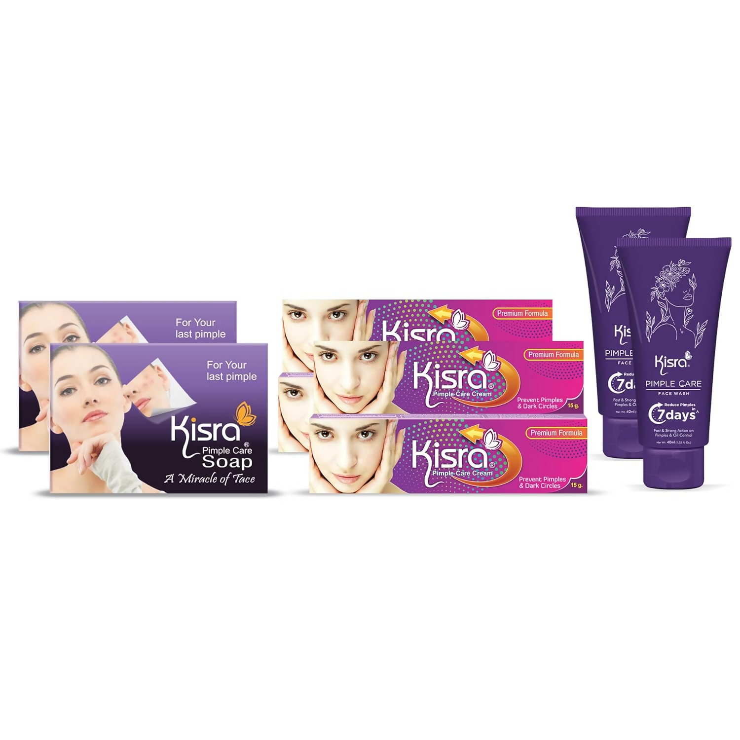 Kisra Ultimate Anti Acne - Pimple & Dark Spot Care Kit - Distacart