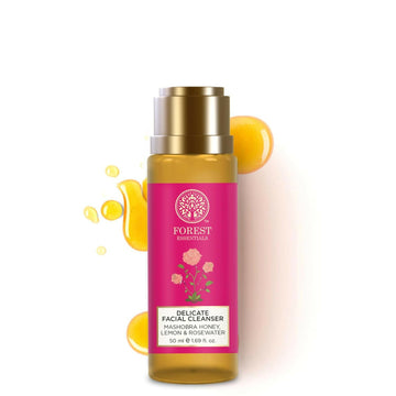 Forest Essentials Delicate Facial Cleanser - Honey, Lemon & Rosewater - Distacart