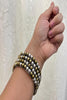 Vastrabhushan Dual Tone Bangle Set: Oxidized German Silver, Gold Plated - Dista
