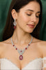 Vastrabhushan Bridal Ruby Red Necklace and Earring Set | CZ Diamond Choker - Dista