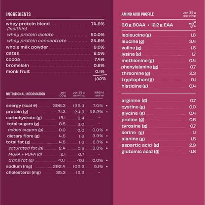 The Whole Truth Whey Protein Isolate+Concentrate - Light Cocoa - Distacart
