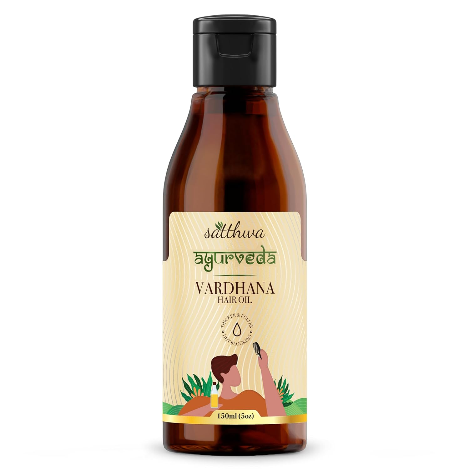 Satthwa Vardhana Hair Oil With Pumpkin Seed Oil & Saw Palmetto - Distacart