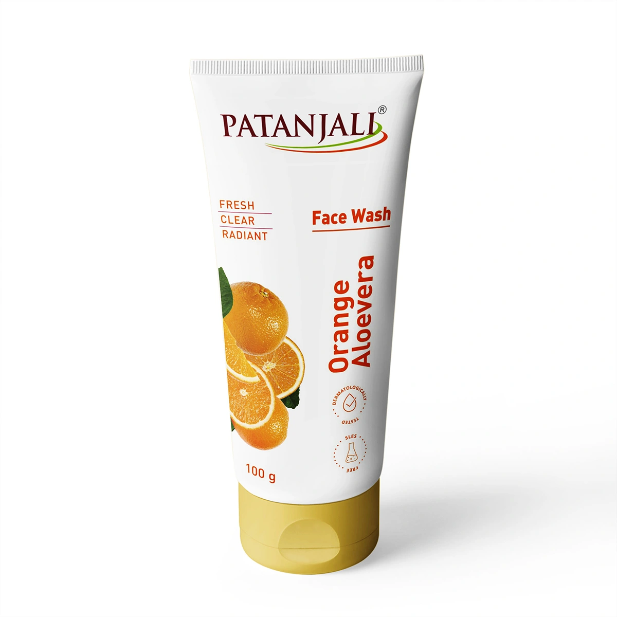 Patanjali Orange Aloevera Face Wash for Gentle Cleanser Removes Dirt Oil Refreshes Skin Natural Care for All Skin Types - Distacart
