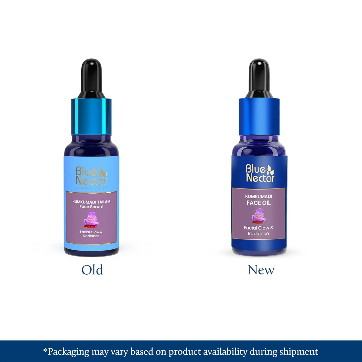 Blue Nectar Kumkumadi Tailam Skin Brightening Face Oil for Glowing Skin, Dull & Damage Skin Repair - Distacart