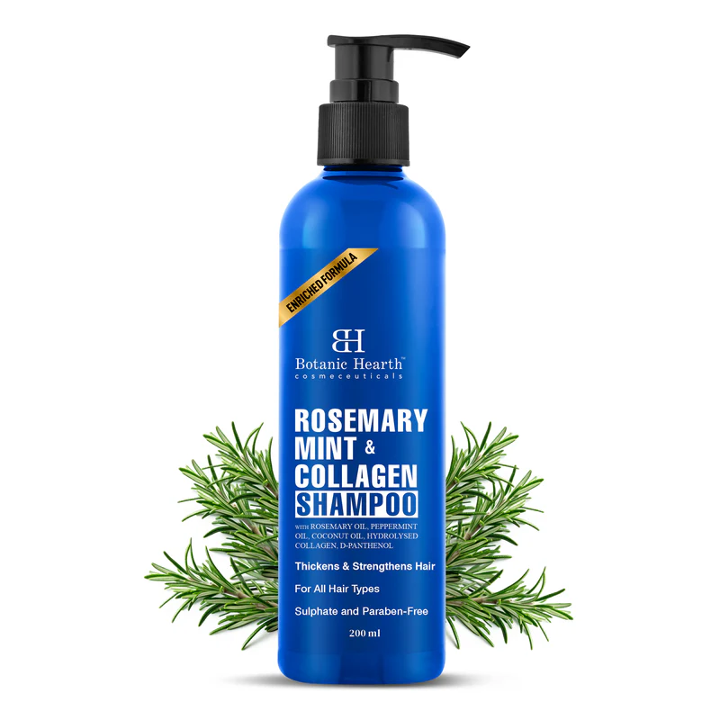Botanic Hearth Rosemary Mint Shampoo with Peppermint Oil, Jojoba Oil & Collagen - Distacart