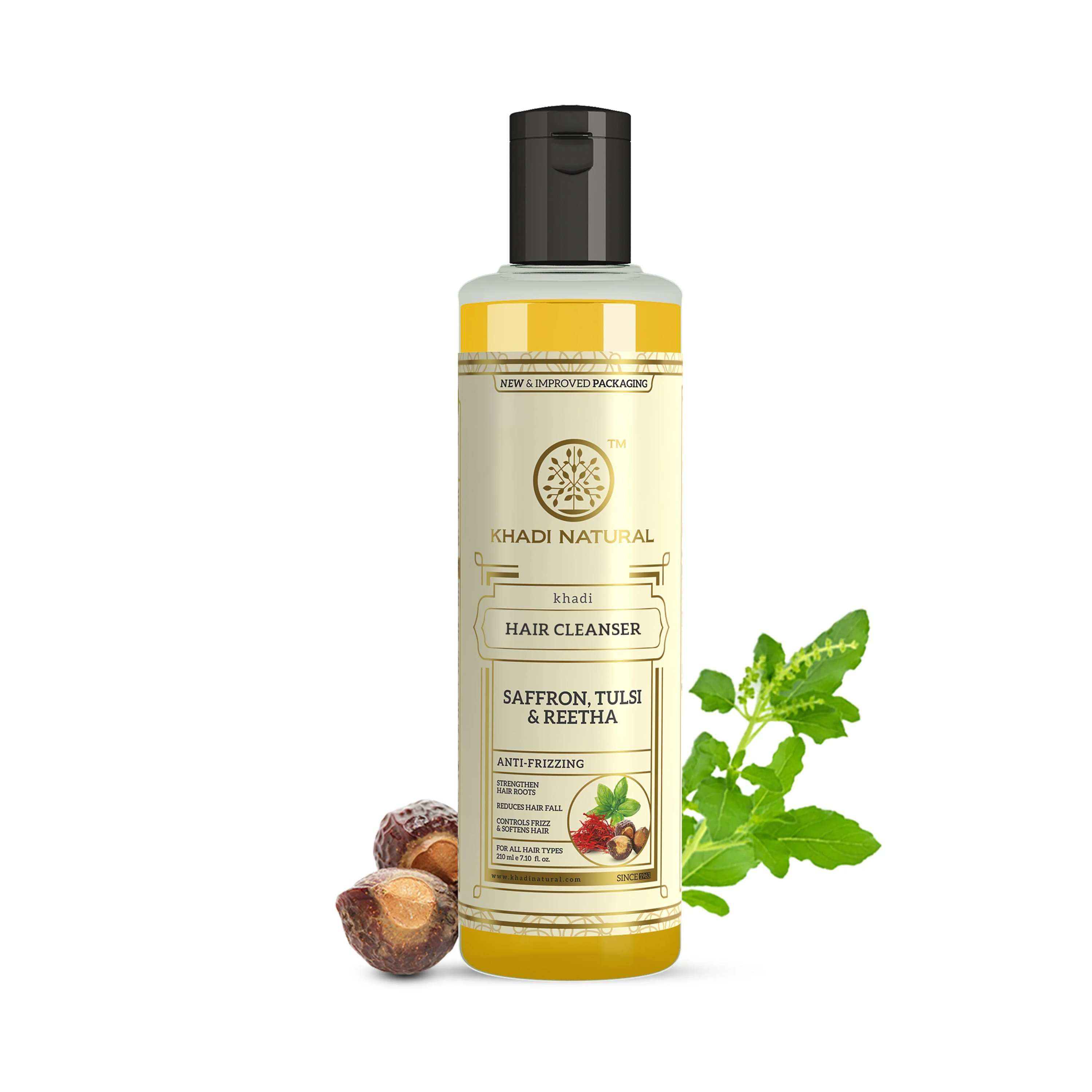 Khadi Natural Saffron, Tulsi & Reetha Hair Cleanser - Distacart