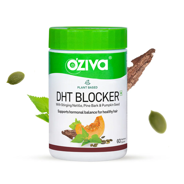 OZiva Plant Based DHT Blocker For Hair Fall Control With Stinging Nettle Extract - Distacart