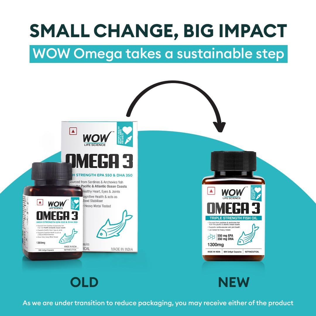 Wow Life Science Omega 3 Capsules - Distacart
