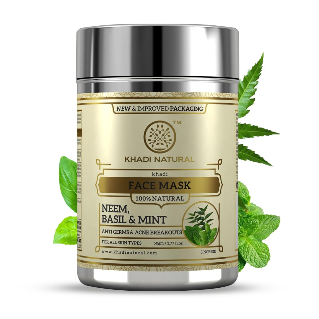 Khadi Natural Neem Basil & Mint Herbal Face Mask - Distacart
