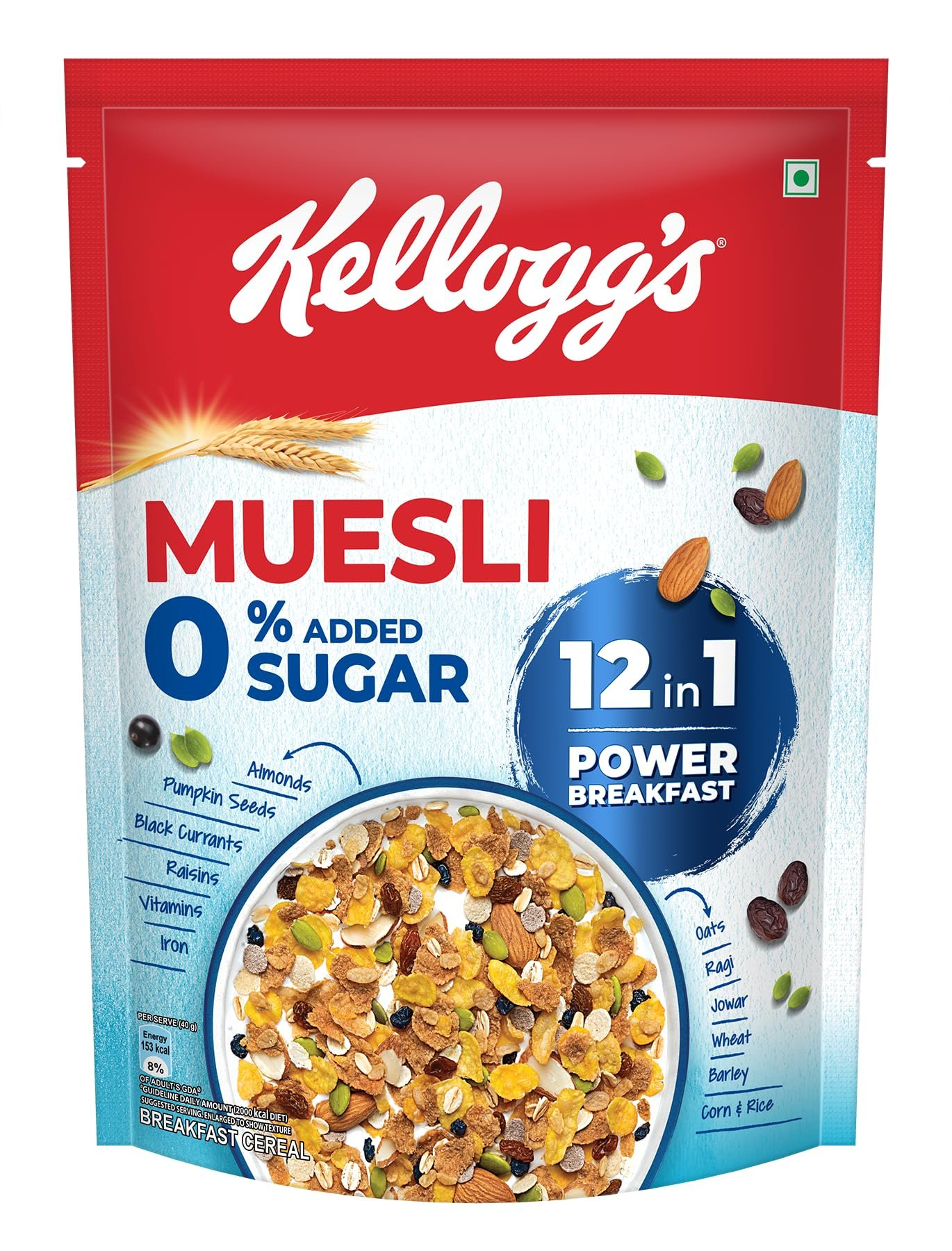 Kellogg's Muesli 0% Added Sugar - Distacart