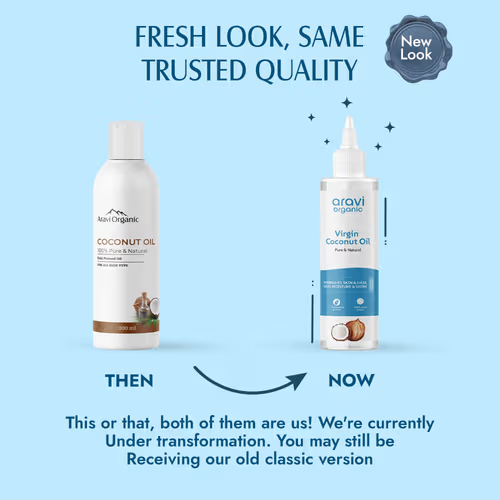Aravi Organic 100% Pure Extra Virgin Cold Pressed Coconut Oil