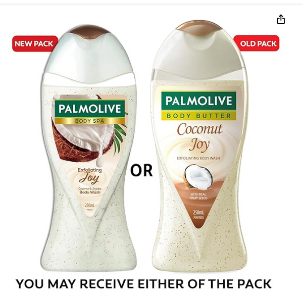Palmolive Coconut & Jojoba Butter Coconut Joy, Exfoliating & Moisturizing Body Wash